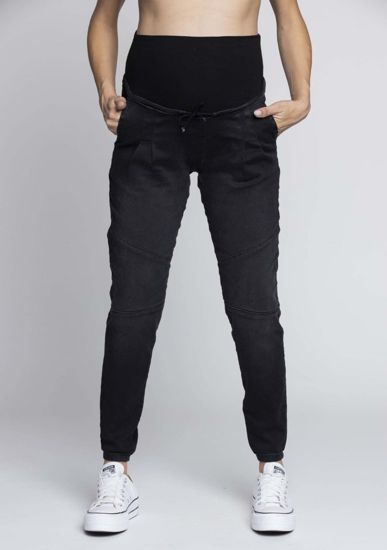 מכנסי הריון ג׳ינס שחור